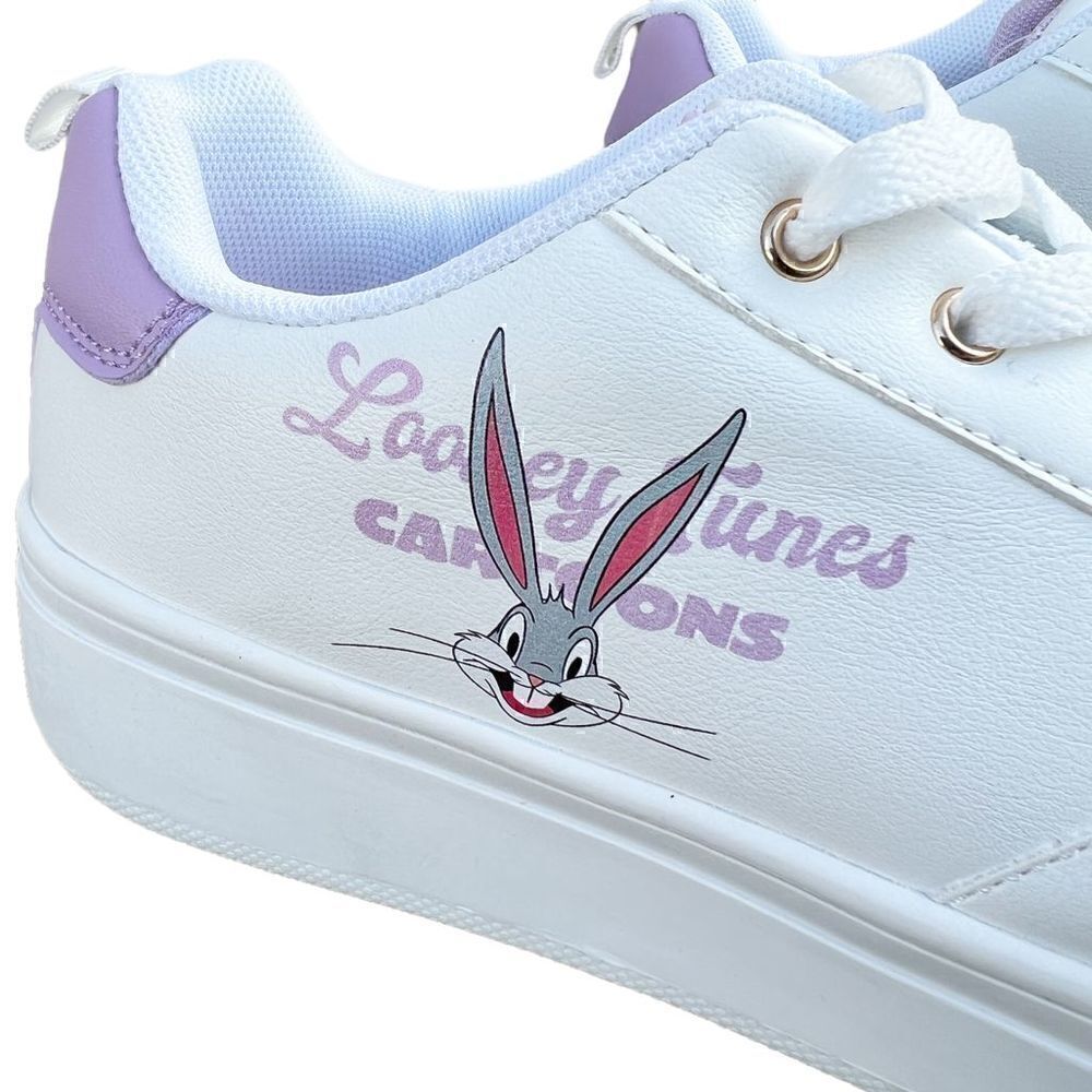 Looney Tunes Bugs Bunny White-Purple Sneaker Shoes - Picture 8 of 13